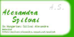 alexandra szilvai business card